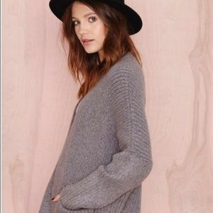 fashion grey cardigan sweater