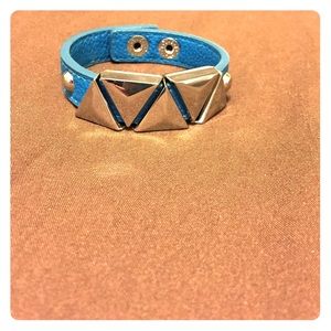 BCBG leather and studded bracelet