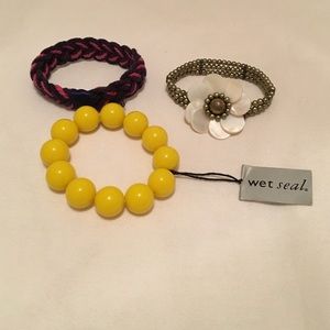 Bundle of three bracelets