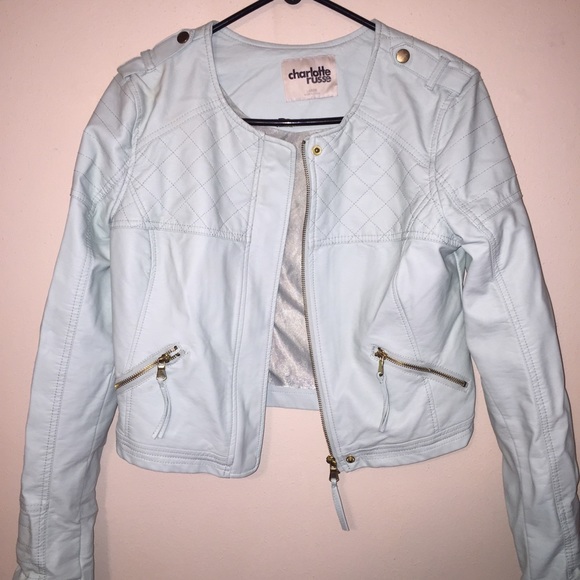 Charlotte Russe Teal Pleather Jacket