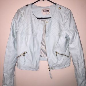 Charlotte Russe Teal Pleather Jacket