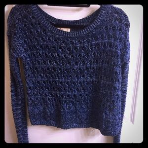 Blue Cropped Hollister Sweater