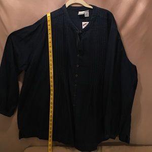 Roman's denim long sleeve blouse