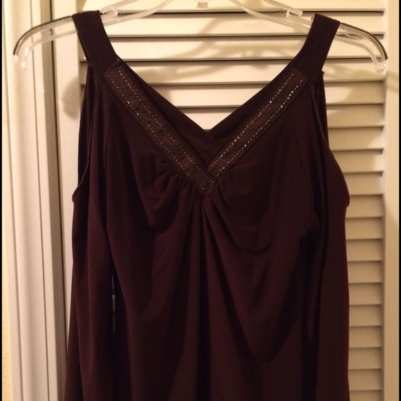 Slit long sleeve blouse