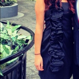 Black ruffle dress