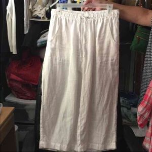 100% white Linen Pants