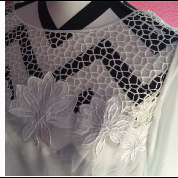 BOHO Peasant Hippie Chick Dress Lace Blouse Last 1 - Picture 3 of 4