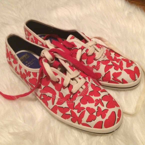 kate spade Shoes - Keds x Kate Spade Red and White Butterfly Sneakers kate spade Shoes - Keds x Kate Spade Red and White Butterfly Sneakers