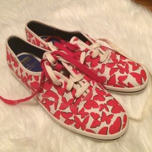 kate spade Shoes - Keds x Kate Spade Red and White Butterfly Sneakers kate spade Shoes - Keds x Kate Spade Red and White Butterfly Sneakers