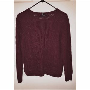 Maroon knit sweater