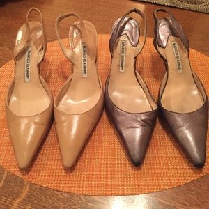 2 pairs Manolo Blahnik Heels