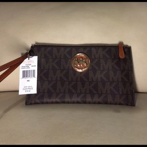 Michael Kors Signature PVC Fulton Clutch/Wristlet