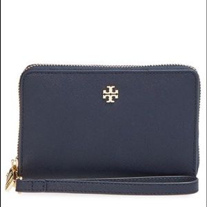 Navy Blue Tory Burch Wallet for smartphone