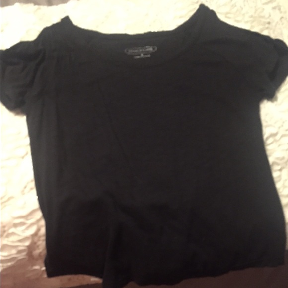 Maurices black tee with cut out sleeves
