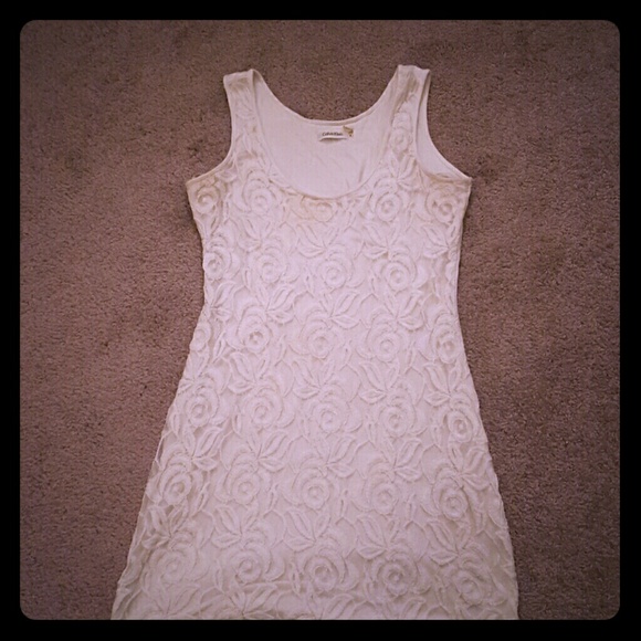 White Calvin Klein dress! Form fitting