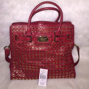 Michael Kors Red Grommet Handbag