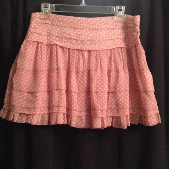 Pink polka dot mini skirt - Picture 3 of 4