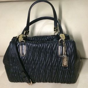 Coach Madison Mini Sche In Gathered Twist leather.