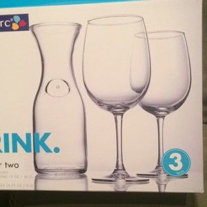 Wine set for 2 carafe included 3 pice set 🎄🎁gift