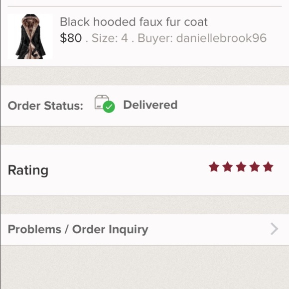 Black hooded faux fur coat - Picture 4 of 4