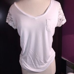 White shirt with lace