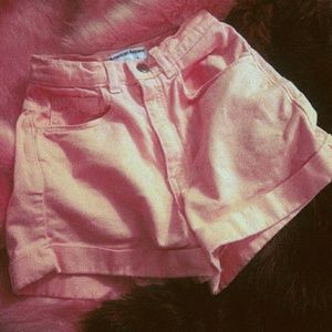 AA pink cuff shorts