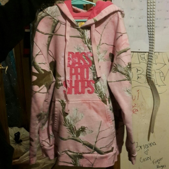 Pink camo bass pro hoodie