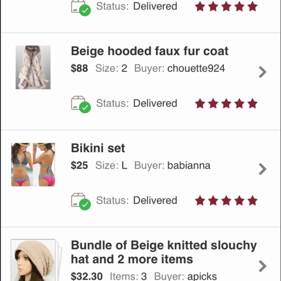 Beige hooded faux fur coat - Picture 3 of 4