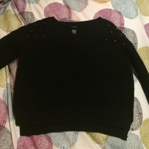 studded cropped sweater