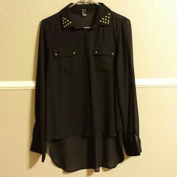 Sheer long sleeve top