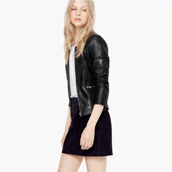 Zip Leather Black Jacket