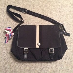 Authentic black Coach messenger bag