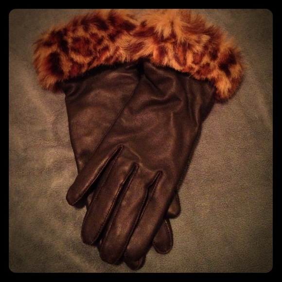 Leather gloves.