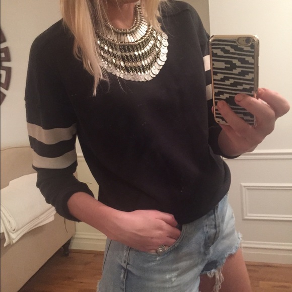 ZARA DOUBLE STRIPE LONG SLEEVE JUMPER