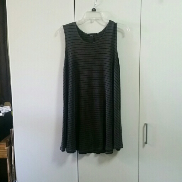Brandy Melville Grey and Black Alena Dress
