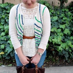 Anthropologie Ribboned Rocket Cardigan