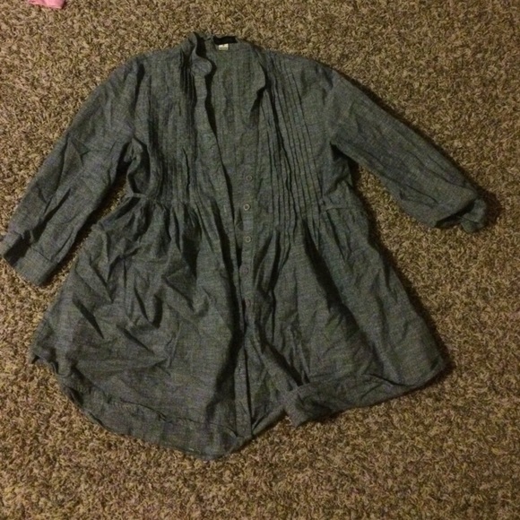 Denim maternity shirt