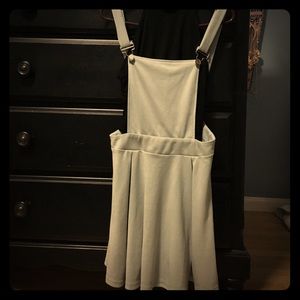 Overall Dress & Black V- shaped Crop Top