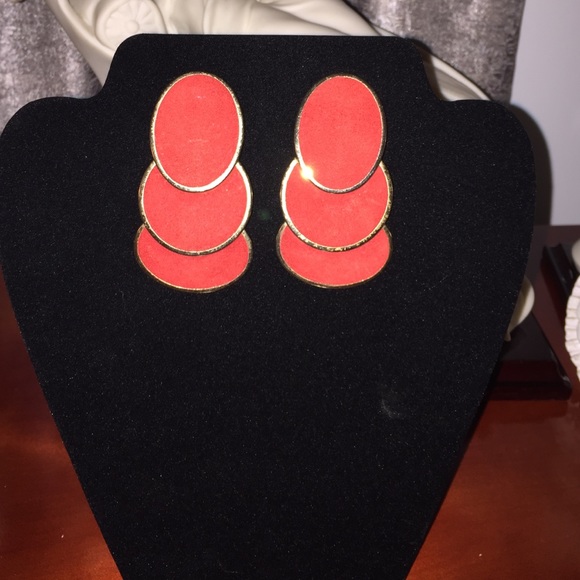 Vintage Red Earrings