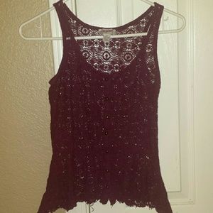 Lace tank top size xs