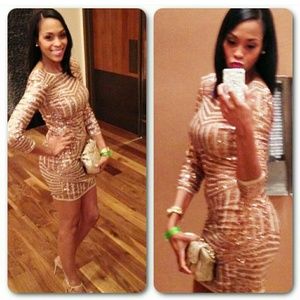 Forever 21 Nude and Sequin Dress