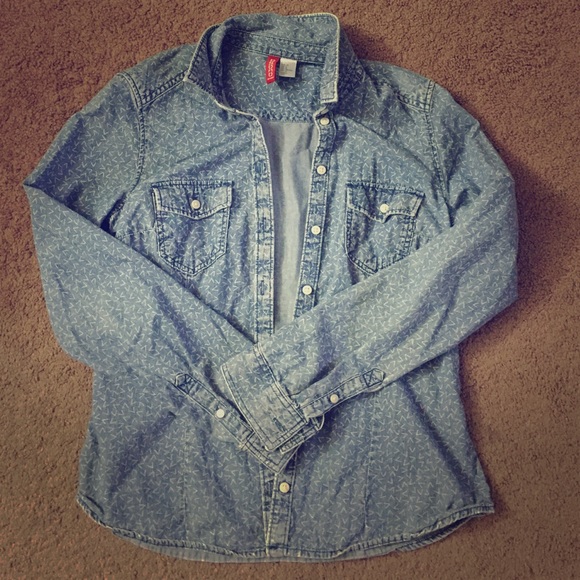H&M shirt blue jean - Picture 1 of 2