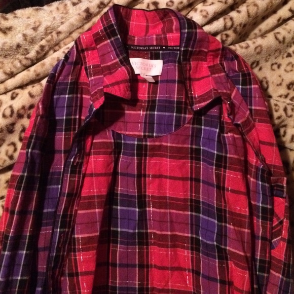 Victoria's Secret plaid shirt xl