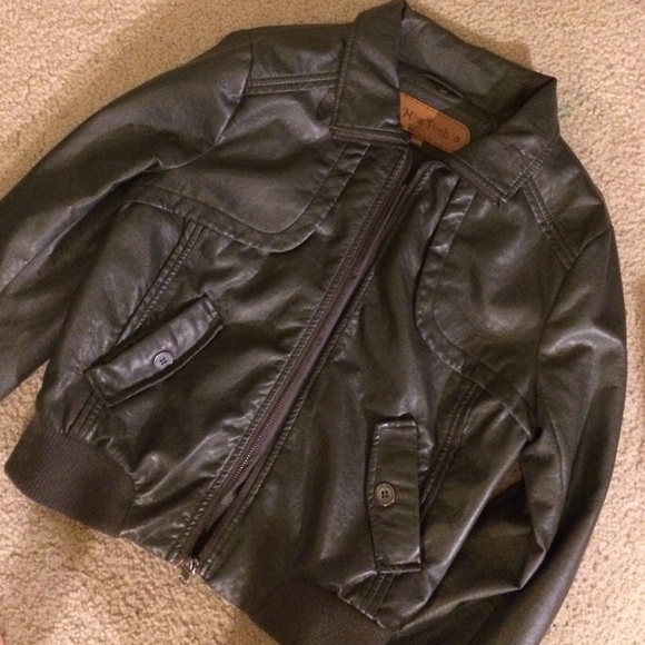 Grey Leather Jacket