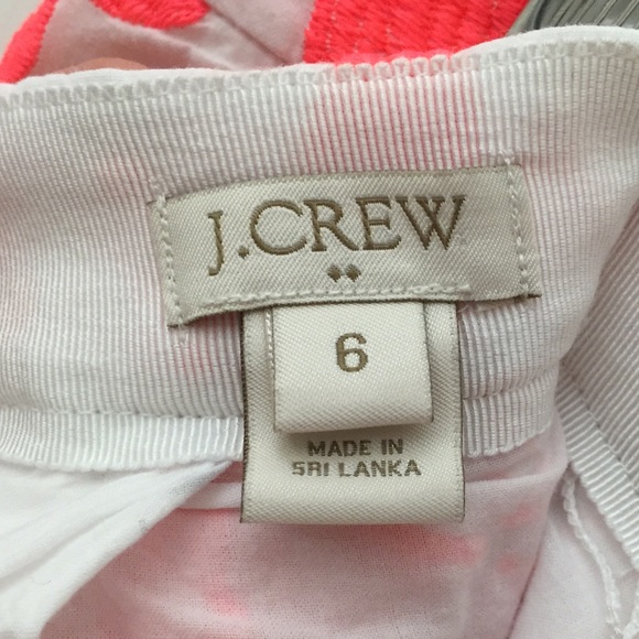 SOLD J. Crew Floral Embroidered Skirt Pink White - Picture 4 of 4