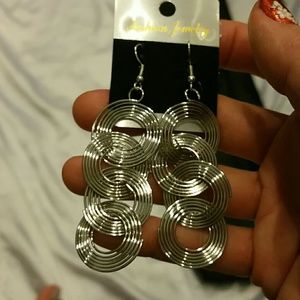 Silver chandelier earrings