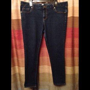 Mossimo ankle skinny jeans, size 16
