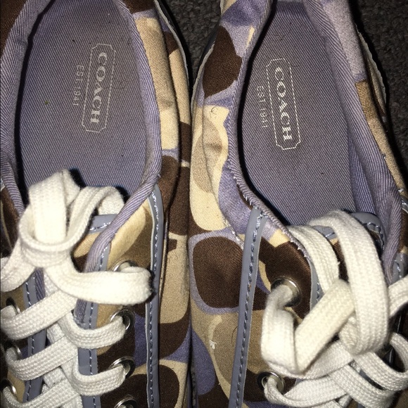 COACH Jayme Signature C Brown Canvas/Gold Ladies Shoes Size  Coach shoes