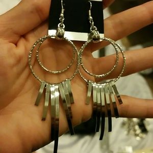 Silver chandelier earrings