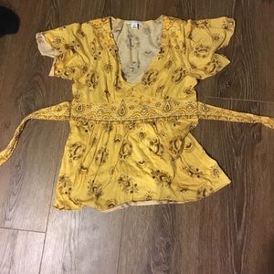 Yellow banana republic shirt